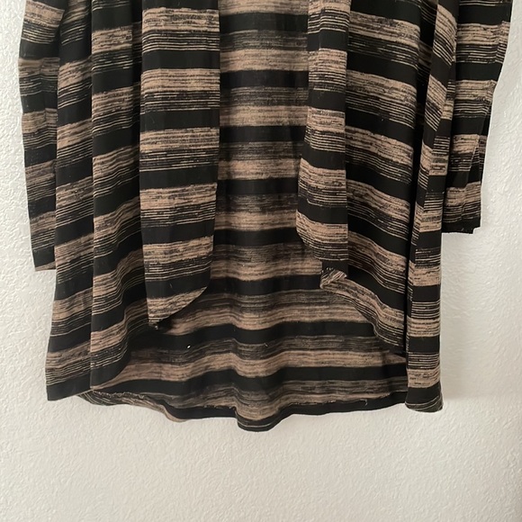 2/$10 Espresso strip long cardigan - Picture 3 of 5